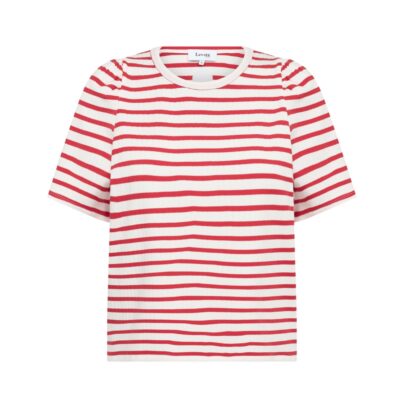 Levete Room stribet t-shirt - LR-Neddie 1 – 301683 - 4970CL Mars Red Combi
