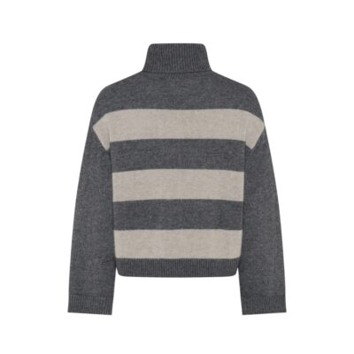 La Rouge strik sweater - Julie S/S Knit – LR1982 – Dark Grey Melange