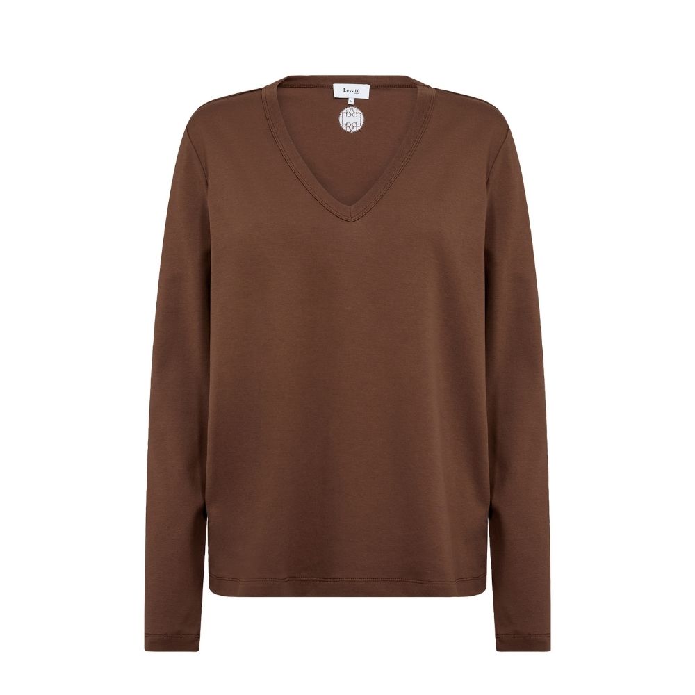 Leveté Room bluse - LR-Paloma 8 (Brun) Levete Room bluse - LR-Paloma 8 – 301646 – 8125 Fondue Fudge