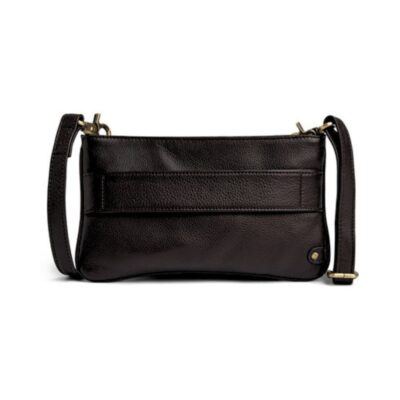 Depeche clutch i skind 16378 (Mørkebrun)