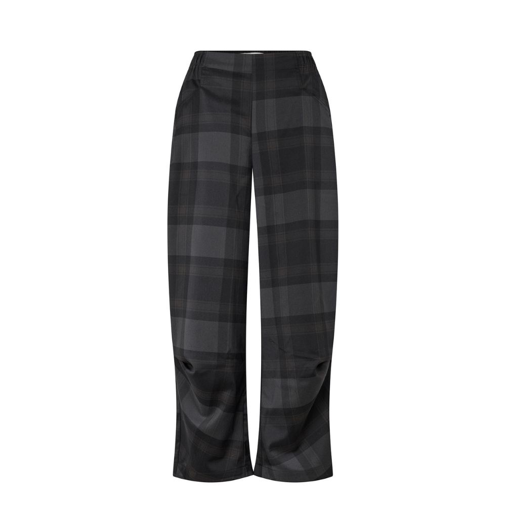 Lollys Laundry bukser - KikiLL (Mørkegrå) Lollys Laundry ternede bukser - KikiLL Pants - 26414-2006 - 14 Dark Grey