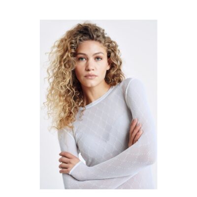 Hype the Detail bluse - Mesh blouse - 3-300-1400-1 - White