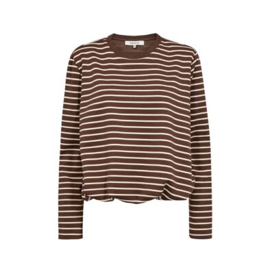 Gossia bluse – KinneGo (Brun/Hvid)