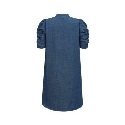 Gossia kjole med blomst – MiljaGO (Denim)
