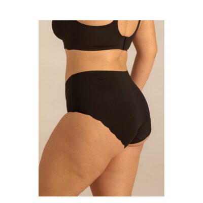 Femifemme højtaljede trusser .- Invisible Highwaist Maxi Trusser – FF1001 – Black