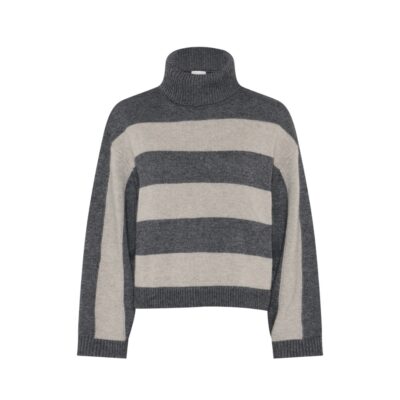 La Rouge strik sweater - Julie S/S Knit – LR1982 – Dark Grey Melange