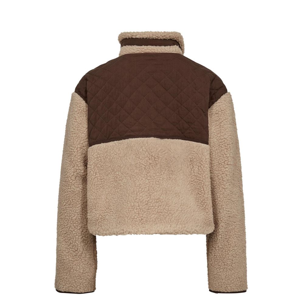 Gossia jakke – LitsyGO (Sand/Brun) Gossia plys jakke -LitsyGO Jacket – G3052 – Sand Brown Mix