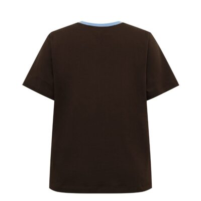 Gossia t-shirt - BasGO (Mørkebrun/Blå) Gossia t-shirt - BasGO Tee – G2850 (Chocolate/Blue Print)