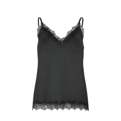 Rosemunde top - RWBridget SL Lace Strap – 102507 – Black
