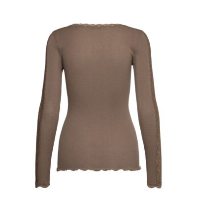  RWBernadine Organic LS O-Neck Lace T-shirt – 4893 - 070 Walnut