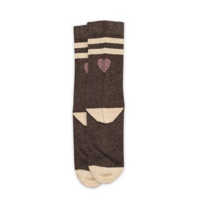 MP DEnmark glimmer sokker - Elga Glitter Socks - 79755 - 541 Dark Brown