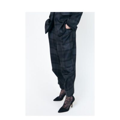 Lollys Laundry bukser - KikiLL (Mørkegrå) Lollys Laundry ternede bukser - KikiLL Pants - 26414-2006 - 14 Dark Grey