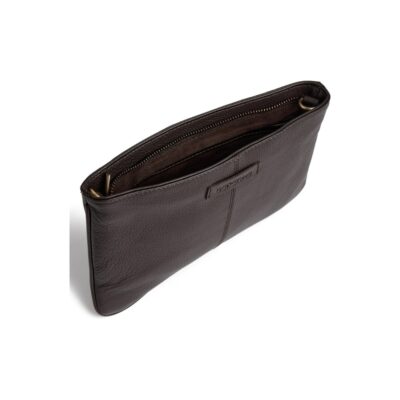 Depeche clutch i skind 16378 (Sort)