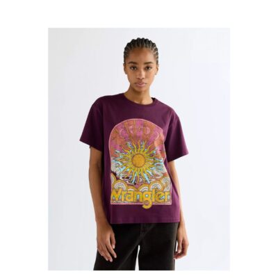 Wrangler t-shirt - Relaxed Girlfriend Tee – 112386828 - Potent Purple