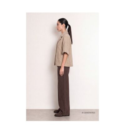 Leveté Room jakke - LR-Nissa 6 (Taupe) Levete Room plys jakke - LR-Nissa 6 - 301722 - 1020 - Plaza Taupe