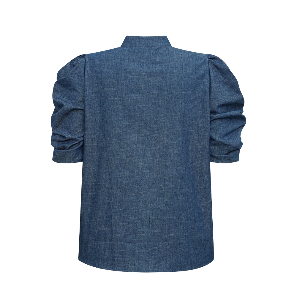 Gossia bluse med blomst – ZabinaGO (Denim) Gossia bluse med blomst – ZabinaGO (Denim)