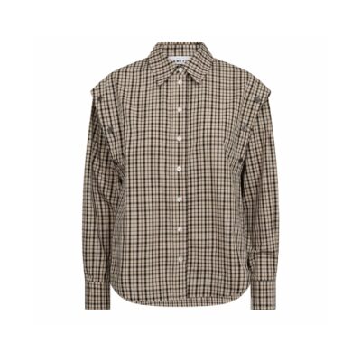 Hauté L’ Amitié skjorte – HL10834 (Mørkebrun/Beige)