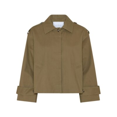 Please Stay - tøj til kvinder - modetøj La Rouge jakke - Daniella Trenchcoat Short - LR1978 - Khaki