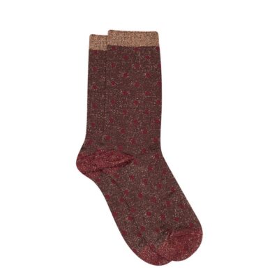 MP Denmark glimmer strømper - Donna Glitter Socks – 77671 - Hot Chocolate