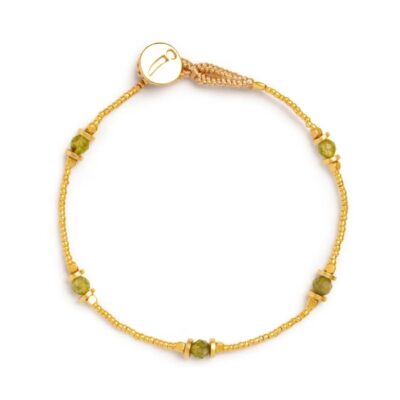 Ibu Jewels armbånd – AK39-Lulu Moos (Grøn/Guld)