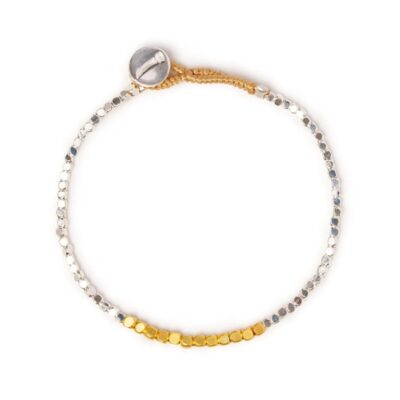 Ibu Jewels armbånd – PE01-M Joanie (Sølv/Guld)