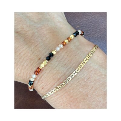 Ibu Jewels armbånd – Lulu liv - AQ MIX 03(Brun/Sort)