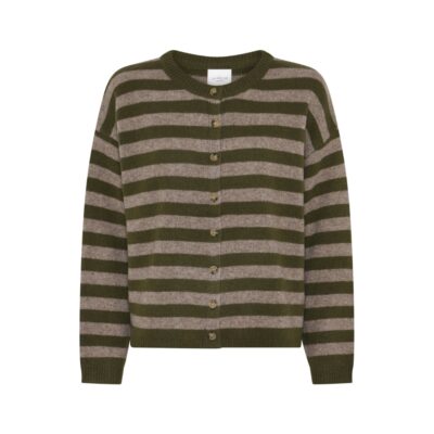 La Rouge cardigan – Sisse (Grøn/Sand)