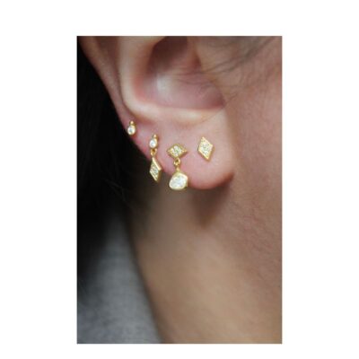 Miss Princess Dot Earring, Single – 1427-02-S - Guld