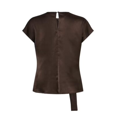 InWear bluse - SatineIW Knot Top –  30113427– Chocolate Brown